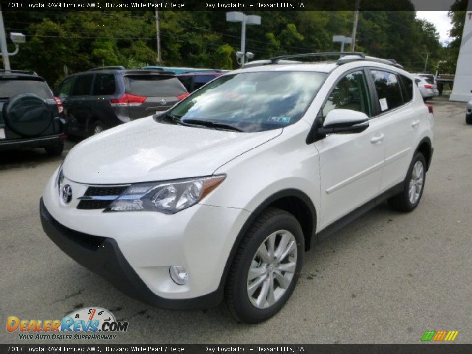 2013 Toyota RAV4 Limited AWD Blizzard White Pearl / Beige Photo #7