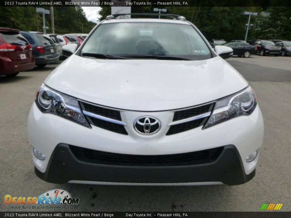 2013 Toyota RAV4 Limited AWD Blizzard White Pearl / Beige Photo #8