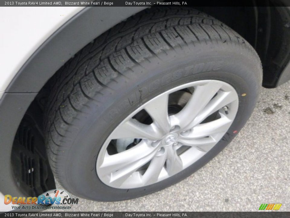 2013 Toyota RAV4 Limited AWD Blizzard White Pearl / Beige Photo #9