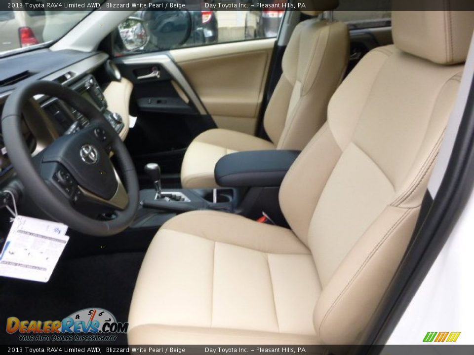 2013 Toyota RAV4 Limited AWD Blizzard White Pearl / Beige Photo #10