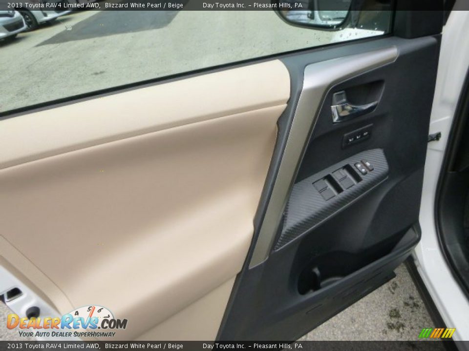 2013 Toyota RAV4 Limited AWD Blizzard White Pearl / Beige Photo #14