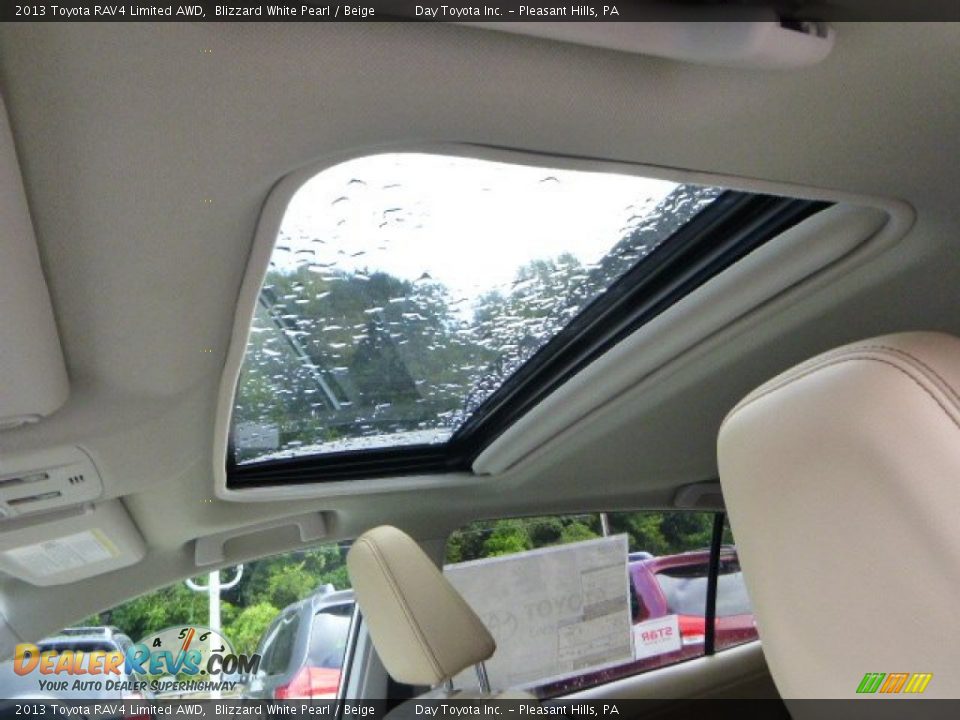 2013 Toyota RAV4 Limited AWD Blizzard White Pearl / Beige Photo #16