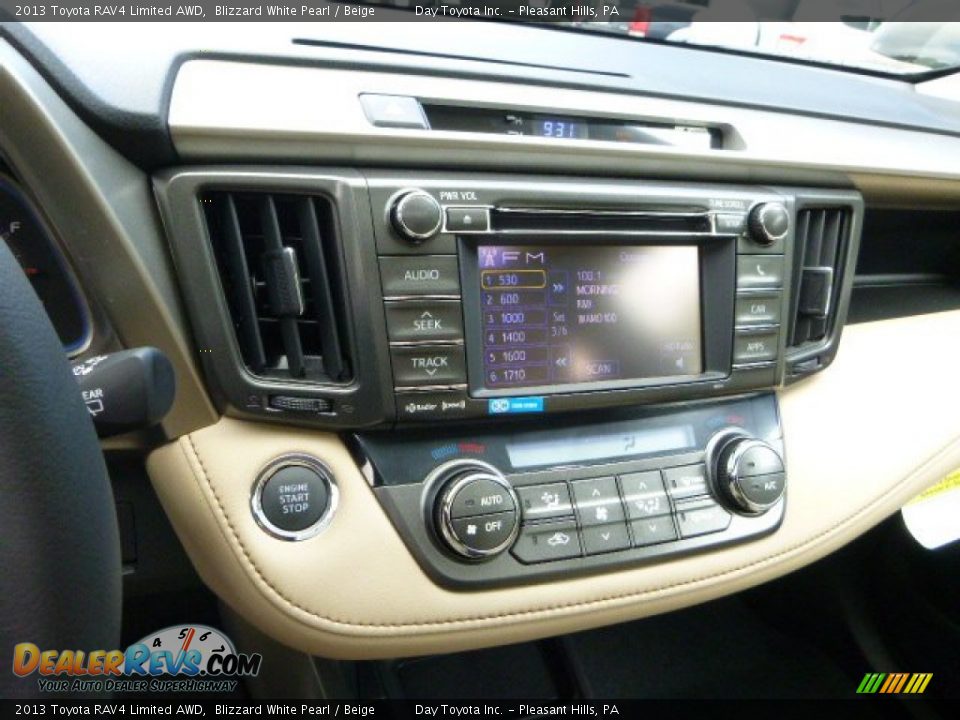 2013 Toyota RAV4 Limited AWD Blizzard White Pearl / Beige Photo #18
