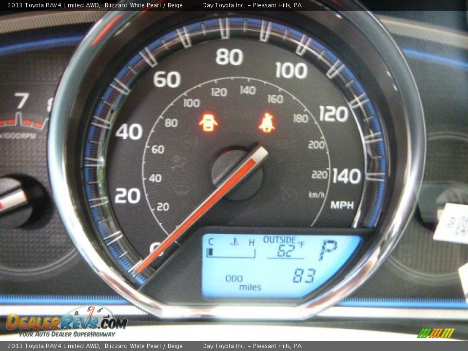 2013 Toyota RAV4 Limited AWD Blizzard White Pearl / Beige Photo #20