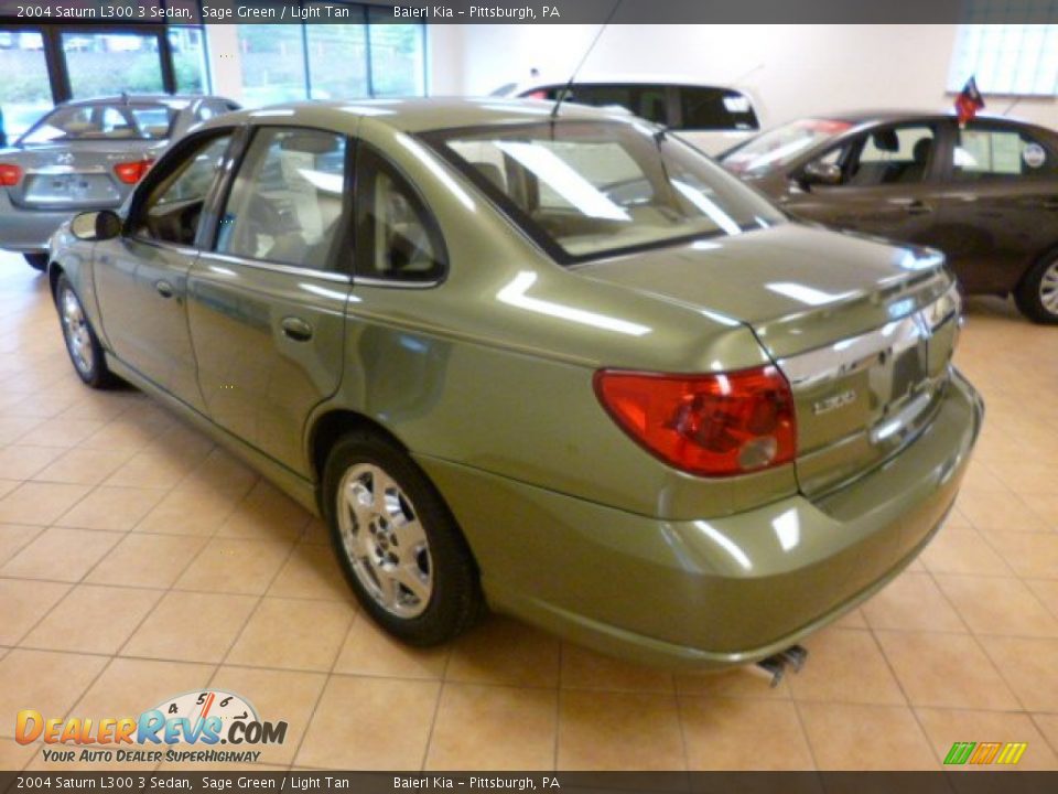 2004 Saturn L300 3 Sedan Sage Green / Light Tan Photo #4