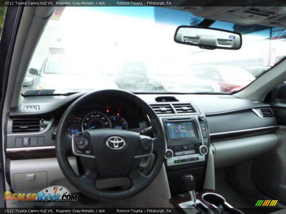 2012 Toyota Camry XLE V6 Magnetic Gray Metallic / Ash Photo #6