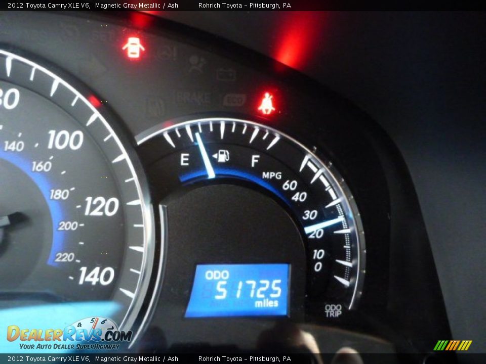 2012 Toyota Camry XLE V6 Magnetic Gray Metallic / Ash Photo #9
