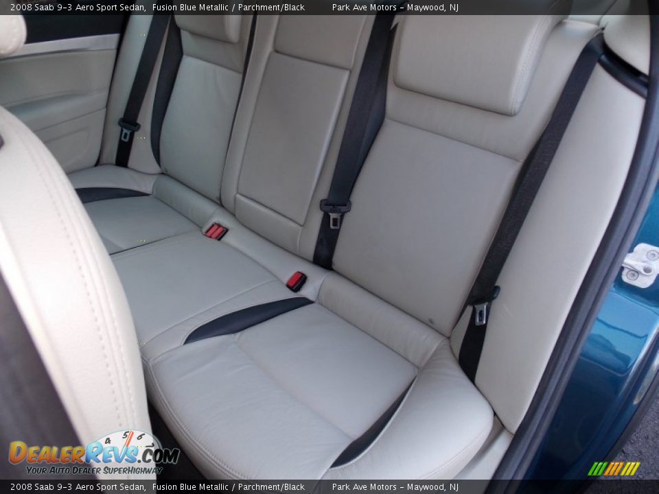 2008 Saab 9-3 Aero Sport Sedan Fusion Blue Metallic / Parchment/Black Photo #17