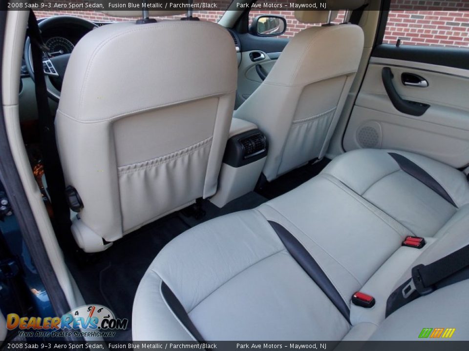 2008 Saab 9-3 Aero Sport Sedan Fusion Blue Metallic / Parchment/Black Photo #19