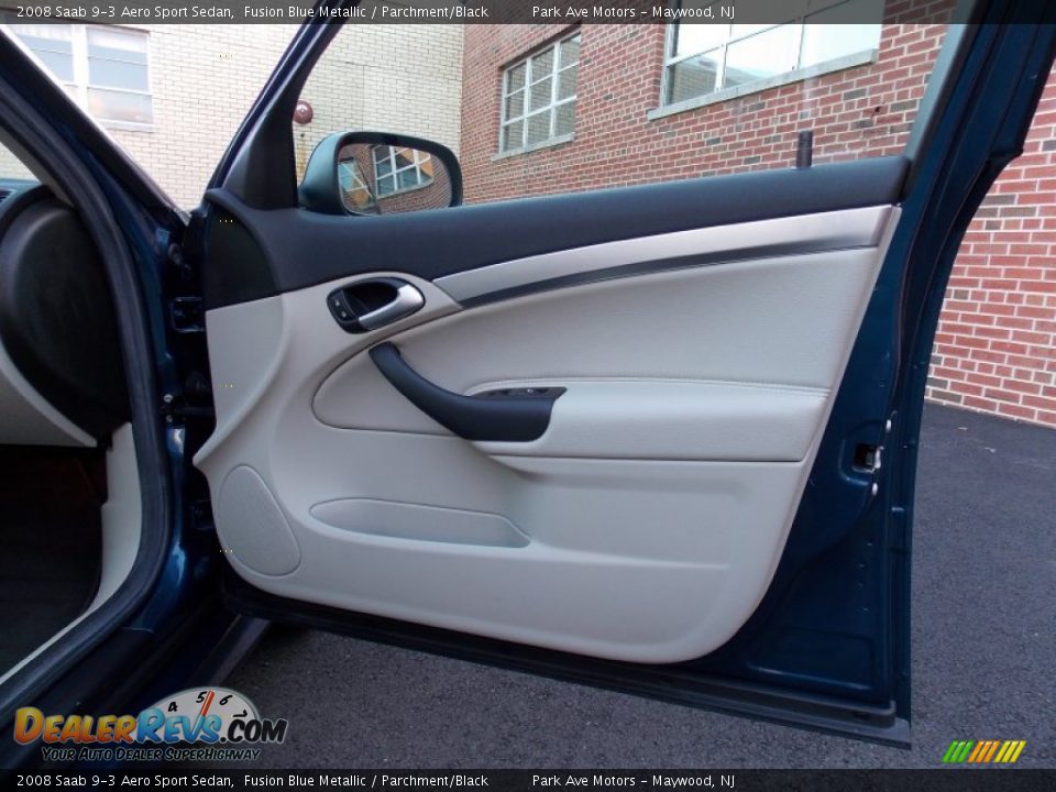 2008 Saab 9-3 Aero Sport Sedan Fusion Blue Metallic / Parchment/Black Photo #20