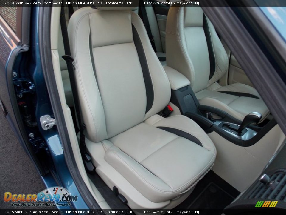 2008 Saab 9-3 Aero Sport Sedan Fusion Blue Metallic / Parchment/Black Photo #21
