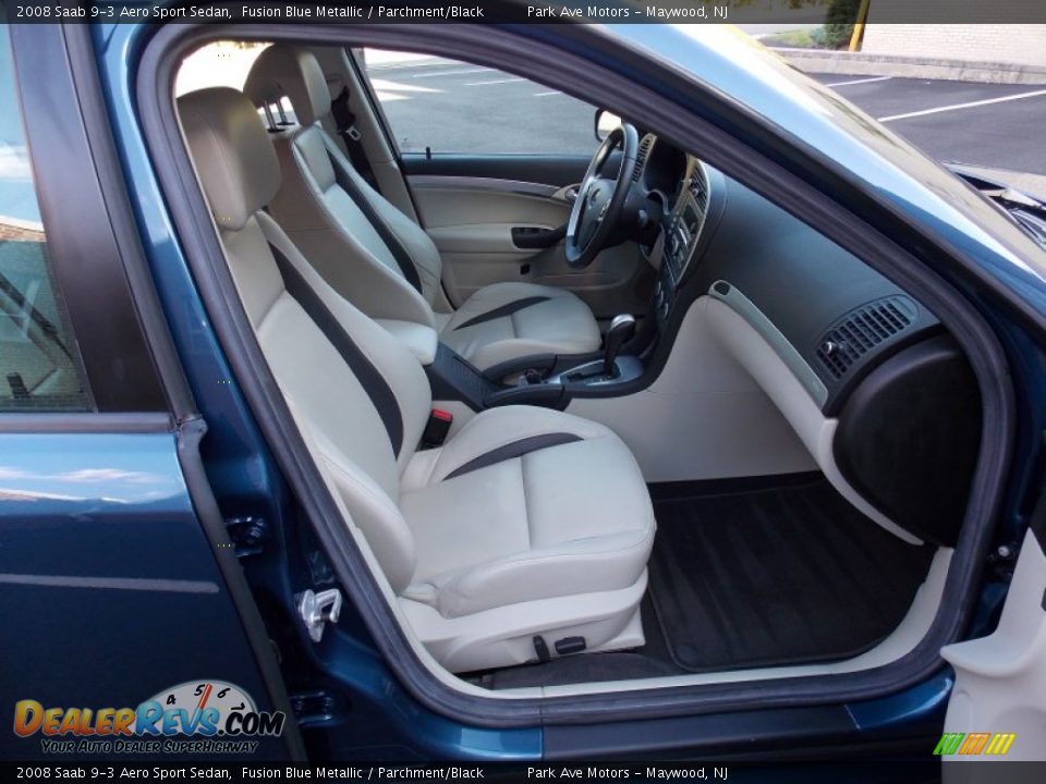 2008 Saab 9-3 Aero Sport Sedan Fusion Blue Metallic / Parchment/Black Photo #22