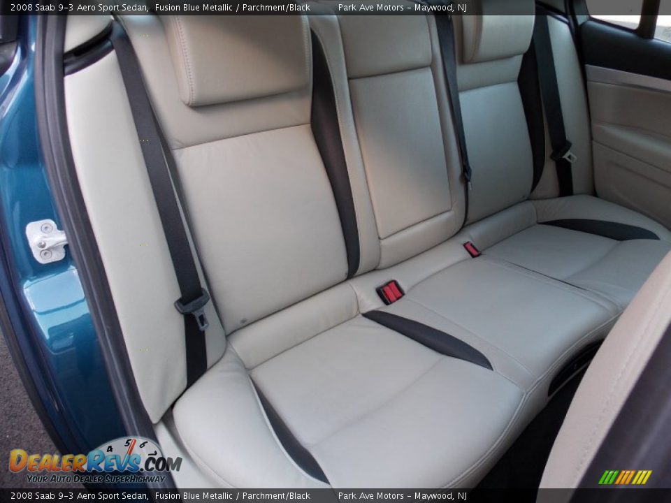 2008 Saab 9-3 Aero Sport Sedan Fusion Blue Metallic / Parchment/Black Photo #24