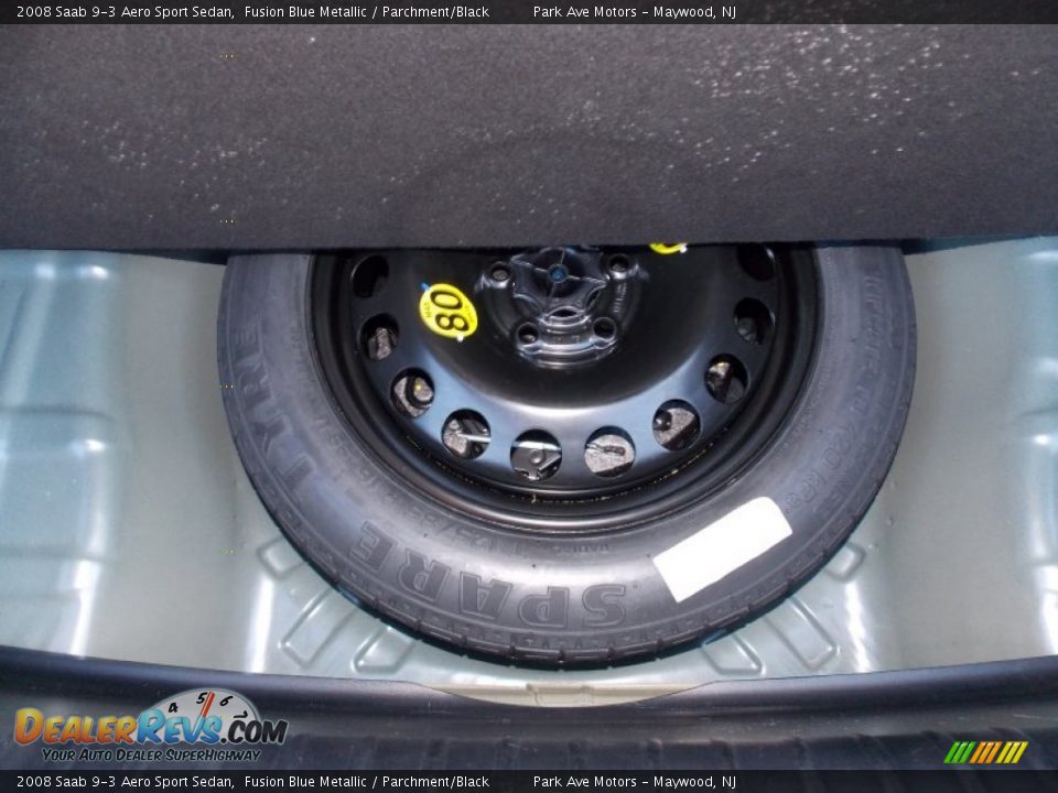 2008 Saab 9-3 Aero Sport Sedan Fusion Blue Metallic / Parchment/Black Photo #28