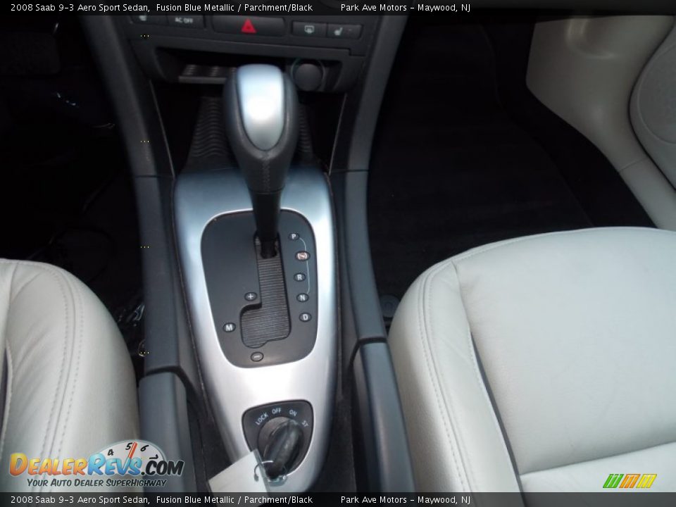 2008 Saab 9-3 Aero Sport Sedan Fusion Blue Metallic / Parchment/Black Photo #35