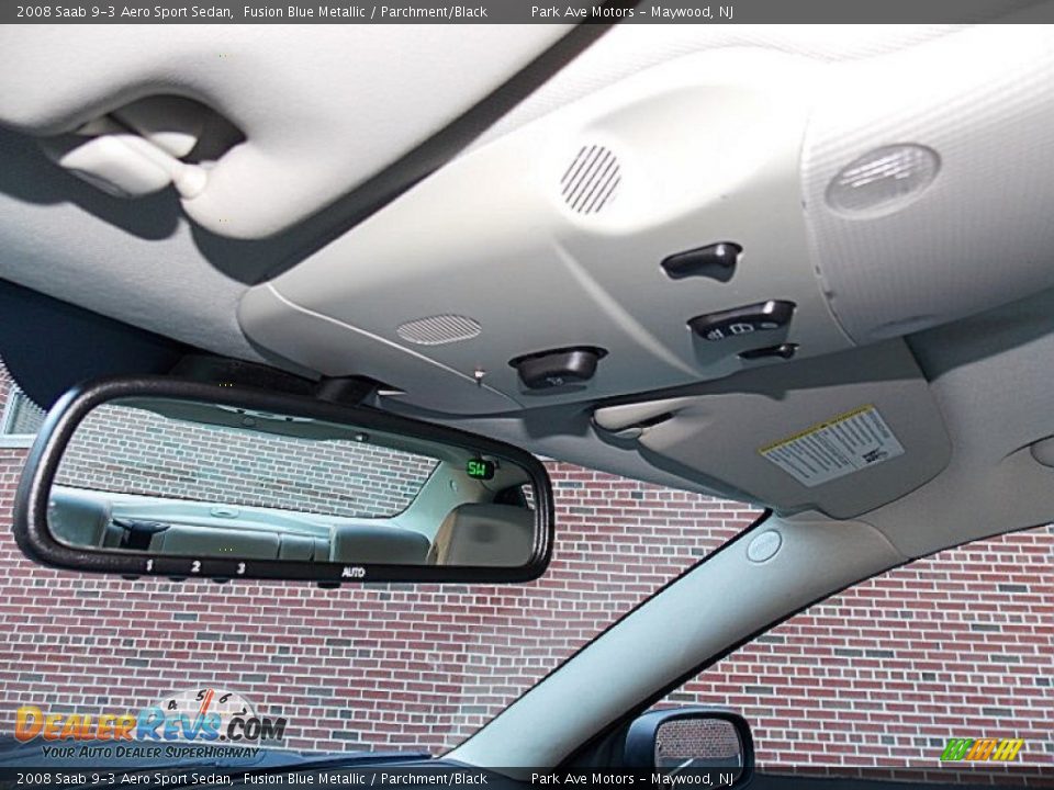 2008 Saab 9-3 Aero Sport Sedan Fusion Blue Metallic / Parchment/Black Photo #36