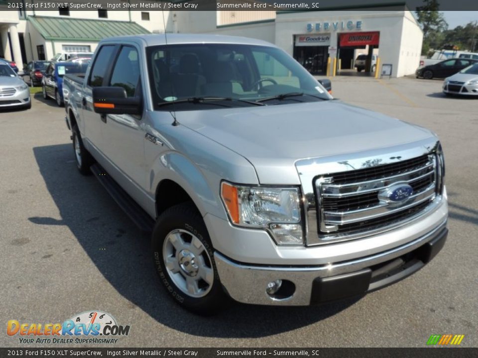 2013 Ford F150 XLT SuperCrew Ingot Silver Metallic / Steel Gray Photo #1