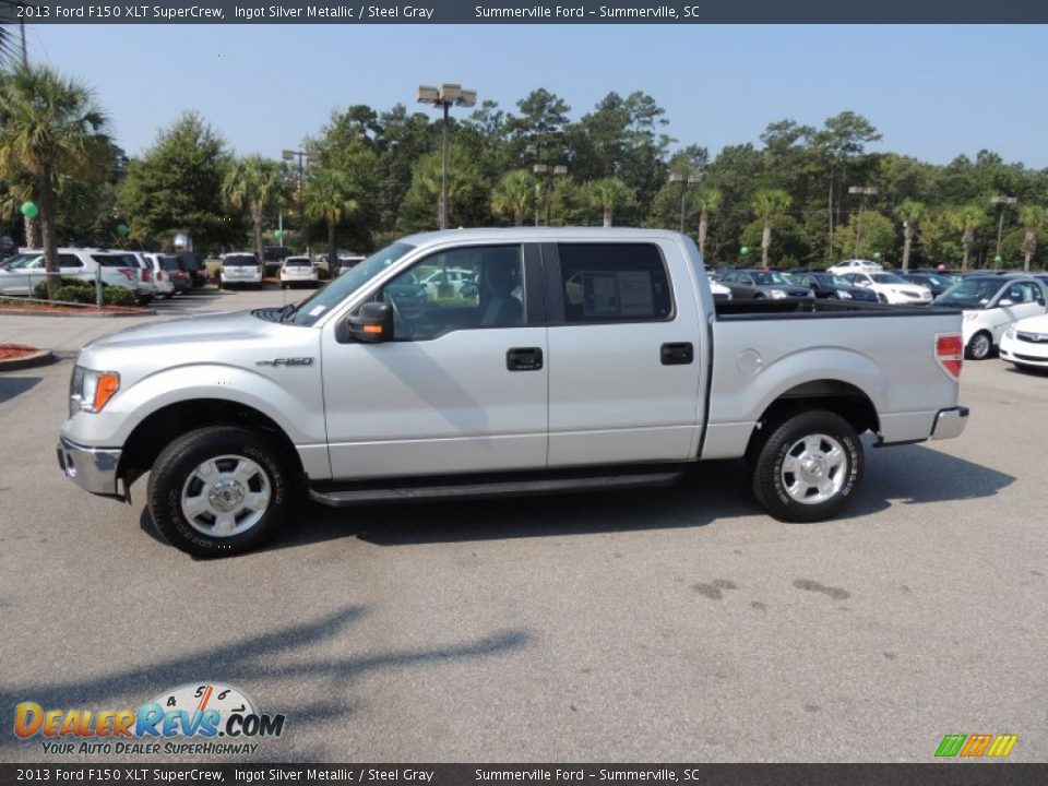 2013 Ford F150 XLT SuperCrew Ingot Silver Metallic / Steel Gray Photo #2