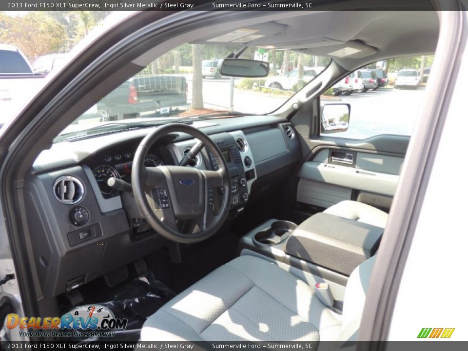 2013 Ford F150 XLT SuperCrew Ingot Silver Metallic / Steel Gray Photo #4