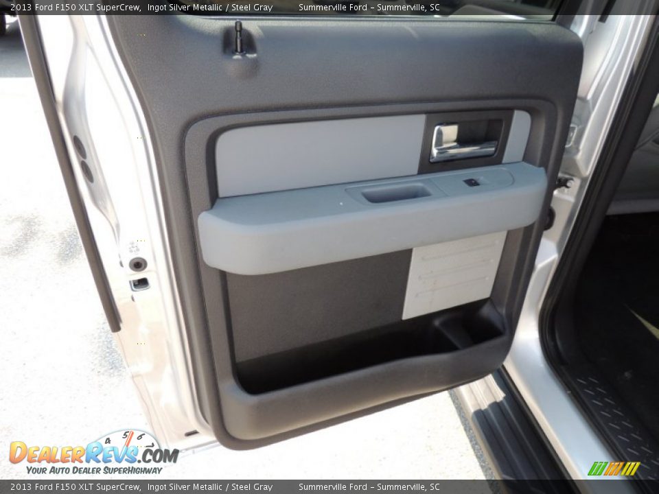 2013 Ford F150 XLT SuperCrew Ingot Silver Metallic / Steel Gray Photo #8