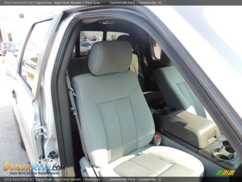2013 Ford F150 XLT SuperCrew Ingot Silver Metallic / Steel Gray Photo #9