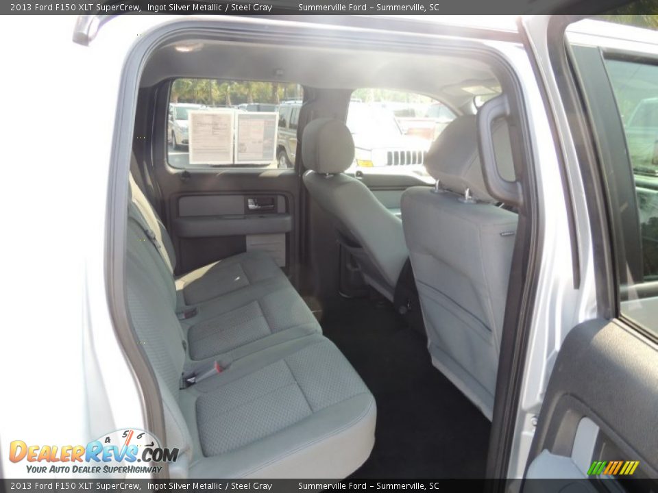 2013 Ford F150 XLT SuperCrew Ingot Silver Metallic / Steel Gray Photo #11