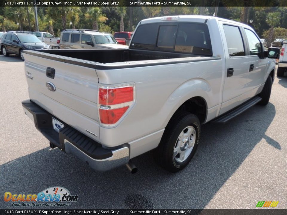 2013 Ford F150 XLT SuperCrew Ingot Silver Metallic / Steel Gray Photo #13