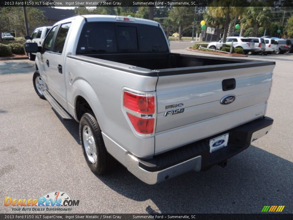 2013 Ford F150 XLT SuperCrew Ingot Silver Metallic / Steel Gray Photo #15