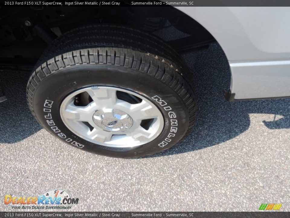 2013 Ford F150 XLT SuperCrew Ingot Silver Metallic / Steel Gray Photo #16