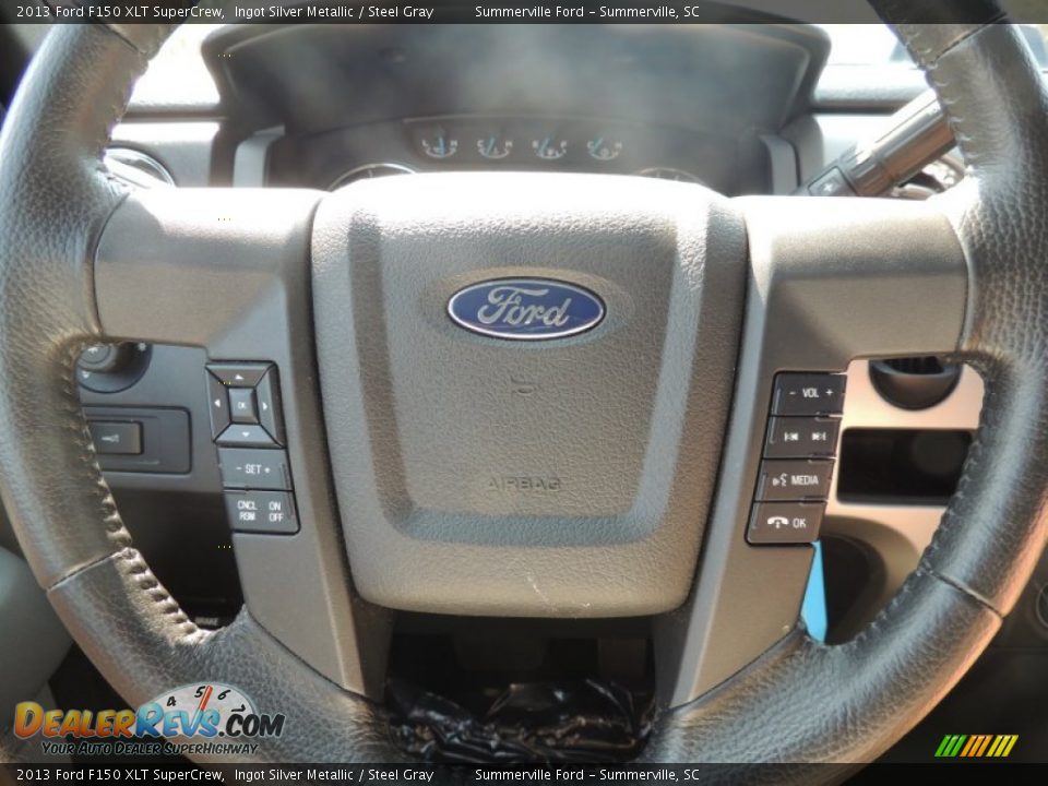 2013 Ford F150 XLT SuperCrew Ingot Silver Metallic / Steel Gray Photo #20