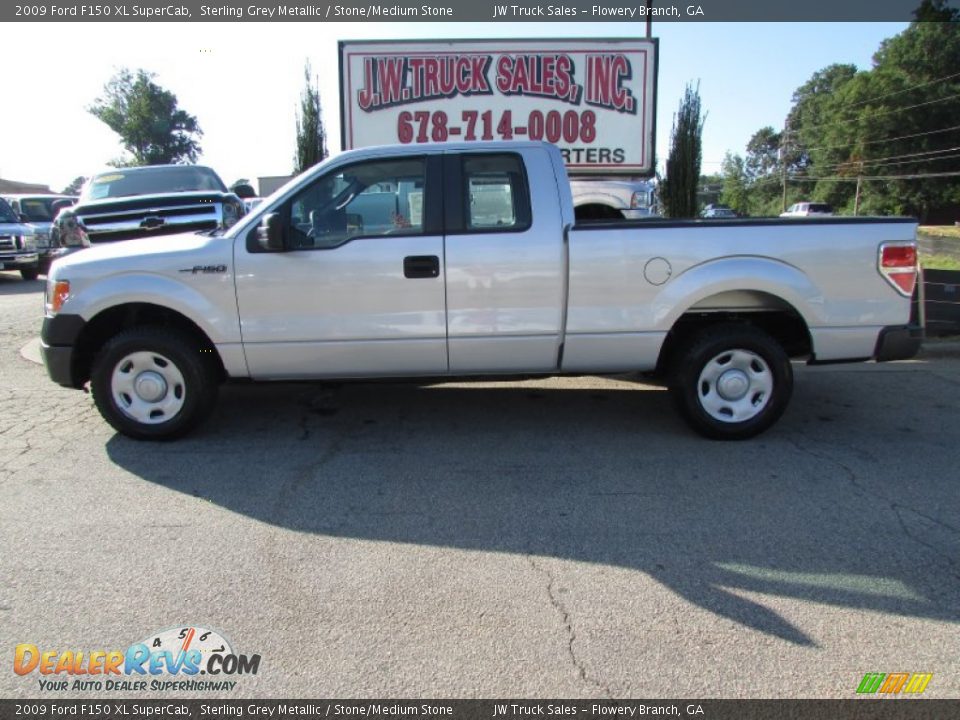 2009 Ford F150 XL SuperCab Sterling Grey Metallic / Stone/Medium Stone Photo #3