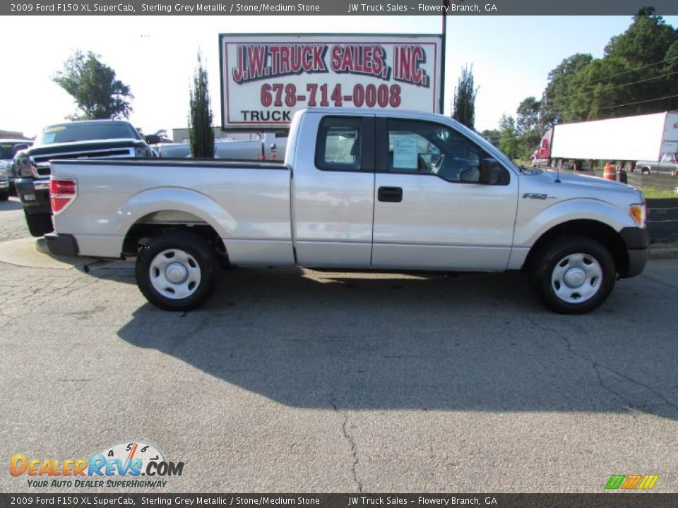 2009 Ford F150 XL SuperCab Sterling Grey Metallic / Stone/Medium Stone Photo #9