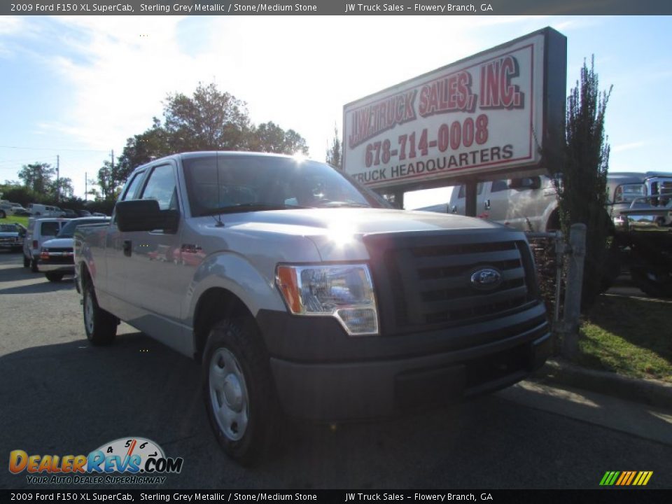 2009 Ford F150 XL SuperCab Sterling Grey Metallic / Stone/Medium Stone Photo #12