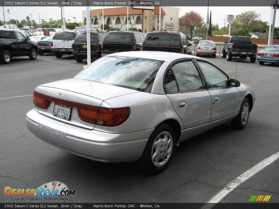 2002 Saturn S Series SL2 Sedan Silver / Gray Photo #7