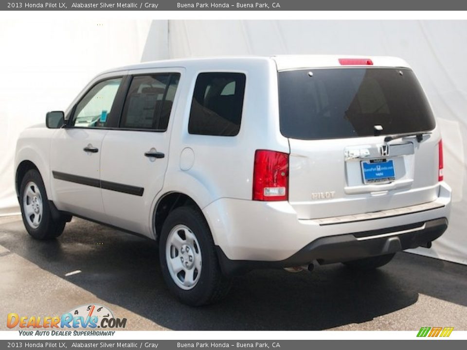 2013 Honda Pilot LX Alabaster Silver Metallic / Gray Photo #5