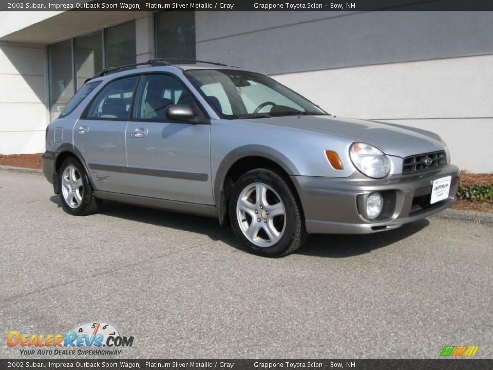 2002 Subaru Impreza Outback Sport Wagon Platinum Silver Metallic / Gray Photo #1