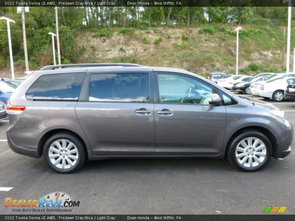 2012 Toyota Sienna LE AWD Predawn Gray Mica / Light Gray Photo #2