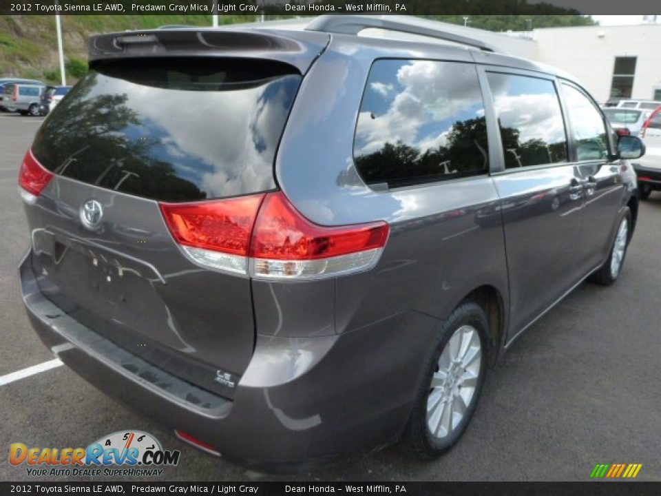 2012 Toyota Sienna LE AWD Predawn Gray Mica / Light Gray Photo #3