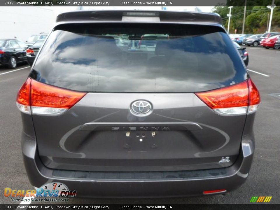 2012 Toyota Sienna LE AWD Predawn Gray Mica / Light Gray Photo #4