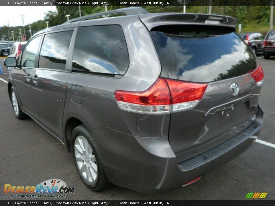 2012 Toyota Sienna LE AWD Predawn Gray Mica / Light Gray Photo #5