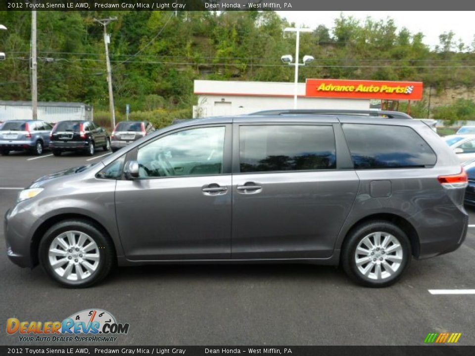 2012 Toyota Sienna LE AWD Predawn Gray Mica / Light Gray Photo #6