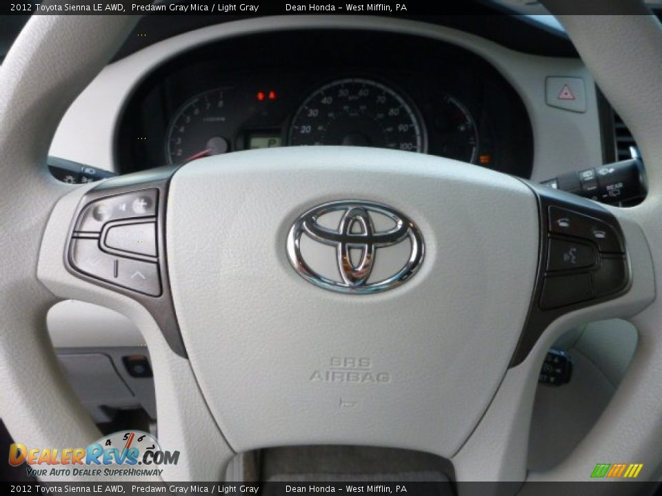 2012 Toyota Sienna LE AWD Predawn Gray Mica / Light Gray Photo #19