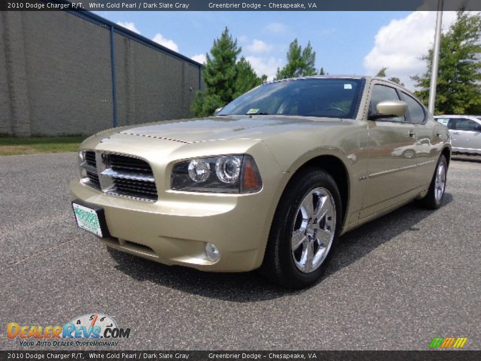 2010 Dodge Charger R/T White Gold Pearl / Dark Slate Gray Photo #1