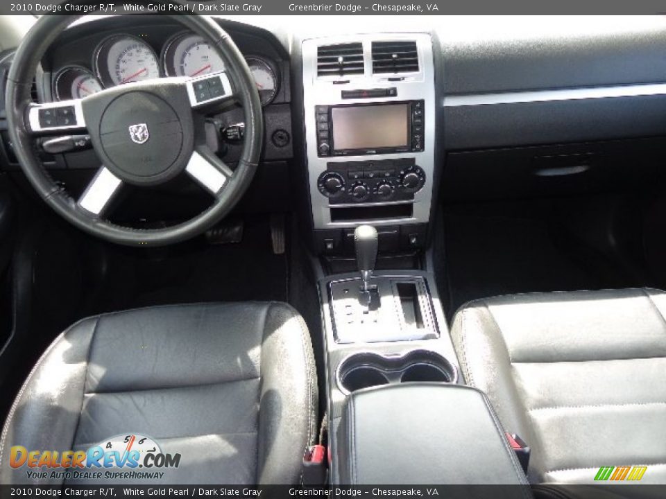 2010 Dodge Charger R/T White Gold Pearl / Dark Slate Gray Photo #2