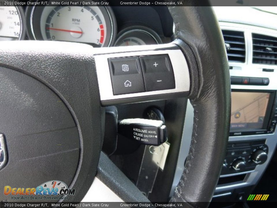 2010 Dodge Charger R/T White Gold Pearl / Dark Slate Gray Photo #8