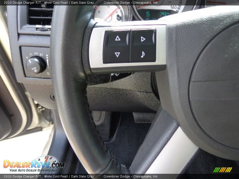 2010 Dodge Charger R/T White Gold Pearl / Dark Slate Gray Photo #9