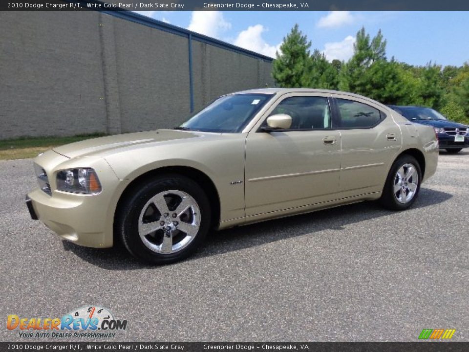2010 Dodge Charger R/T White Gold Pearl / Dark Slate Gray Photo #11