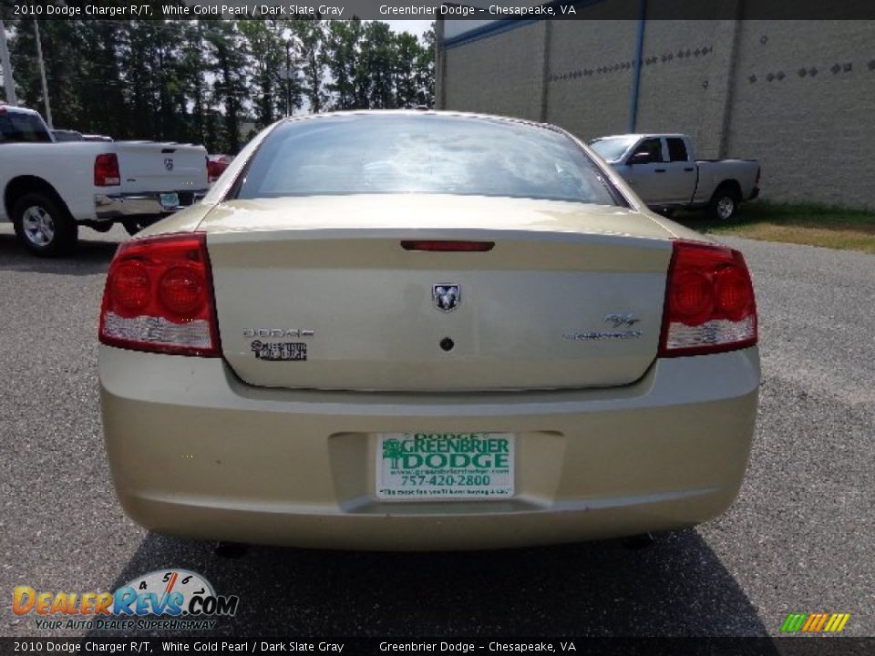 2010 Dodge Charger R/T White Gold Pearl / Dark Slate Gray Photo #14