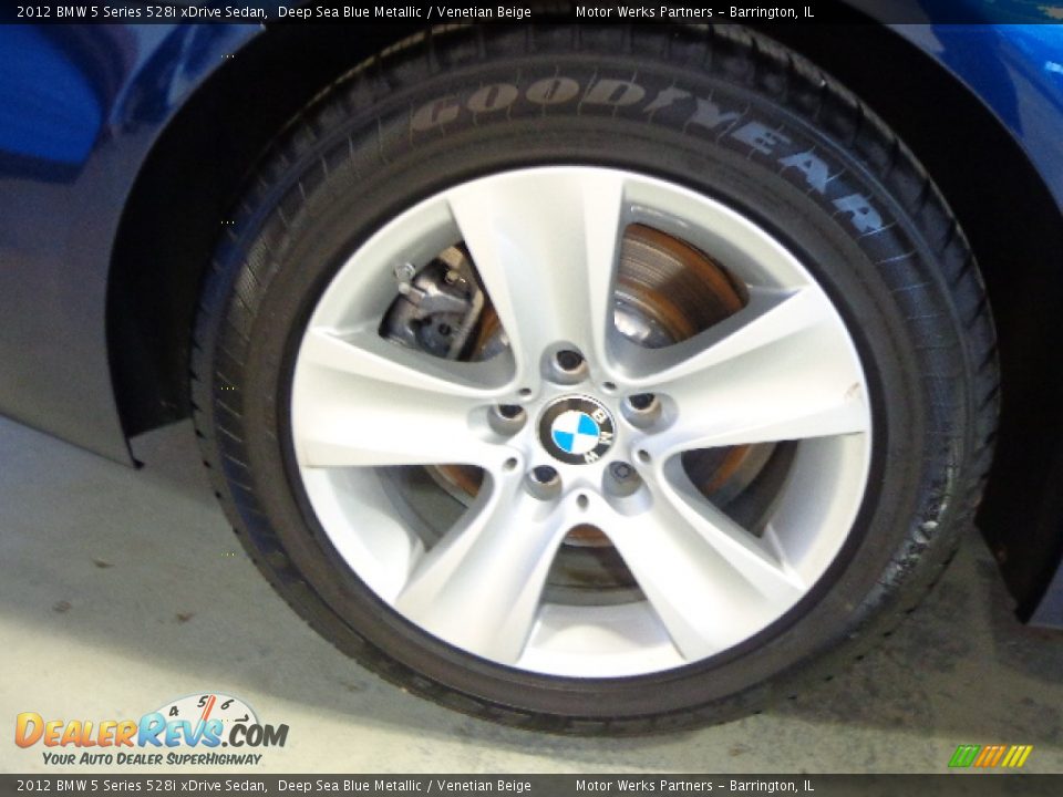 2012 BMW 5 Series 528i xDrive Sedan Deep Sea Blue Metallic / Venetian Beige Photo #8