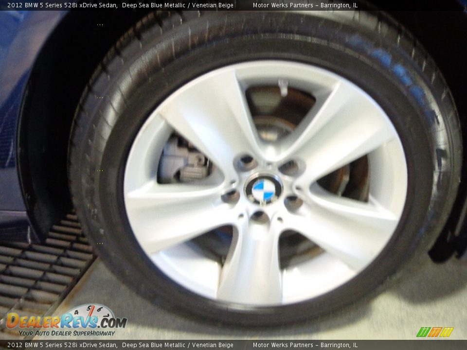 2012 BMW 5 Series 528i xDrive Sedan Deep Sea Blue Metallic / Venetian Beige Photo #9